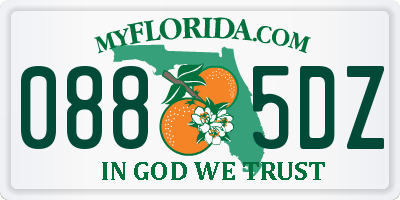 FL license plate 0885DZ