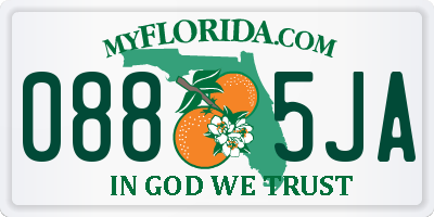 FL license plate 0885JA