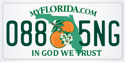 FL license plate 0885NG