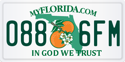 FL license plate 0886FM
