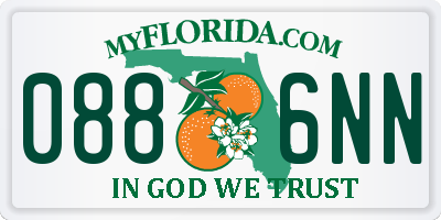 FL license plate 0886NN