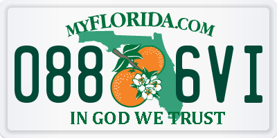 FL license plate 0886VI