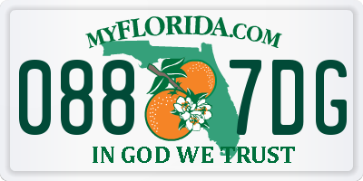 FL license plate 0887DG