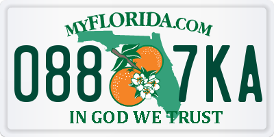 FL license plate 0887KA