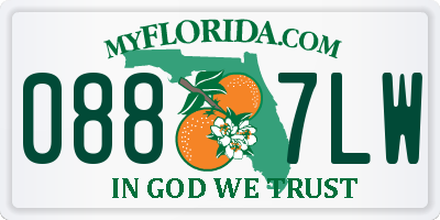 FL license plate 0887LW