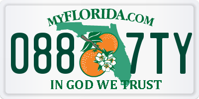 FL license plate 0887TY