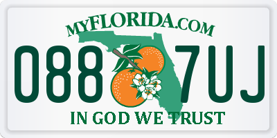 FL license plate 0887UJ