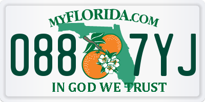 FL license plate 0887YJ
