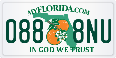 FL license plate 0888NU