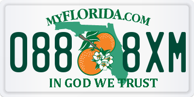 FL license plate 0888XM