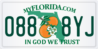 FL license plate 0888YJ