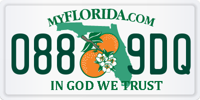 FL license plate 0889DQ