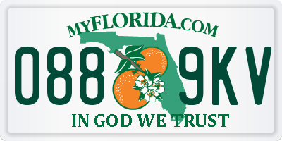 FL license plate 0889KV