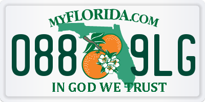 FL license plate 0889LG