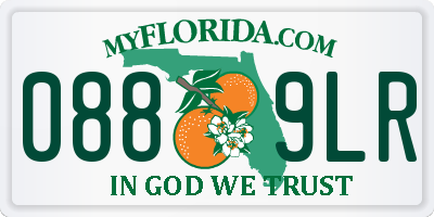 FL license plate 0889LR