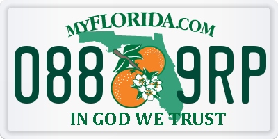 FL license plate 0889RP
