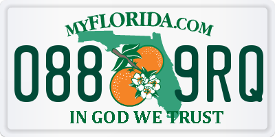FL license plate 0889RQ