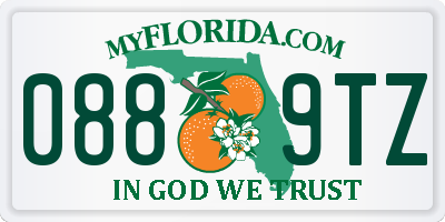 FL license plate 0889TZ