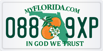 FL license plate 0889XP
