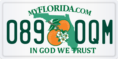 FL license plate 0890QM