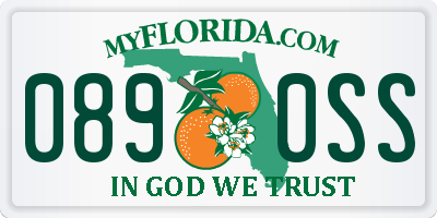 FL license plate 0890SS