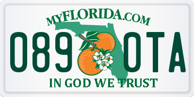 FL license plate 0890TA
