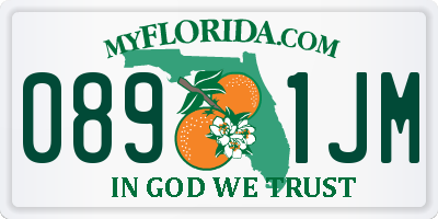 FL license plate 0891JM