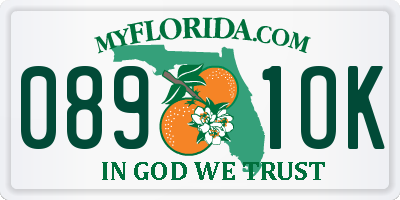 FL license plate 0891OK
