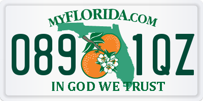 FL license plate 0891QZ