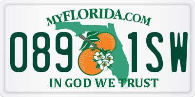 FL license plate 0891SW