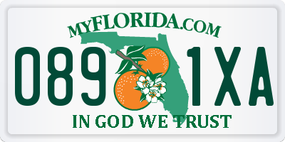 FL license plate 0891XA
