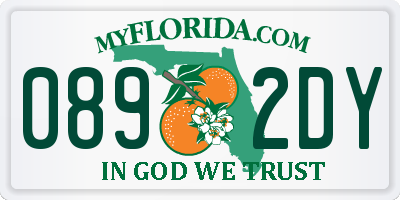 FL license plate 0892DY