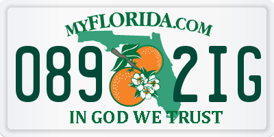 FL license plate 0892IG