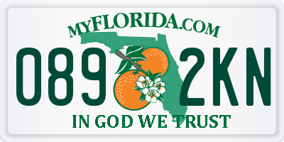 FL license plate 0892KN