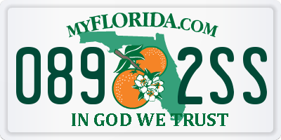 FL license plate 0892SS