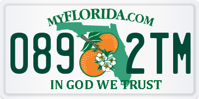 FL license plate 0892TM
