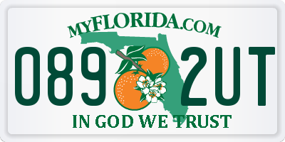 FL license plate 0892UT