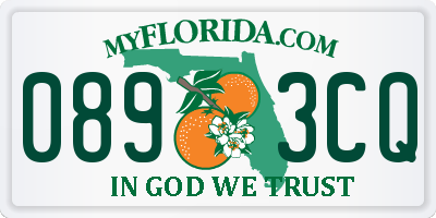 FL license plate 0893CQ