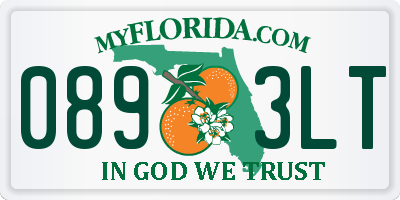 FL license plate 0893LT