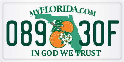 FL license plate 0893OF