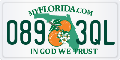 FL license plate 0893QL