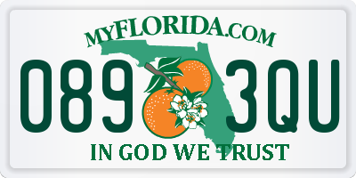 FL license plate 0893QU
