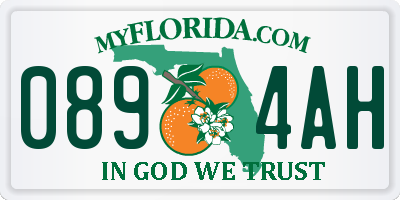 FL license plate 0894AH