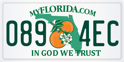 FL license plate 0894EC