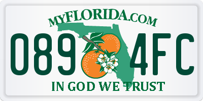 FL license plate 0894FC