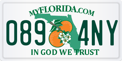 FL license plate 0894NY