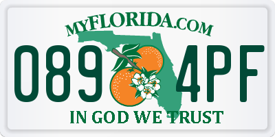 FL license plate 0894PF