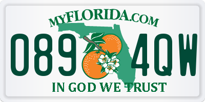 FL license plate 0894QW