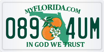 FL license plate 0894UM