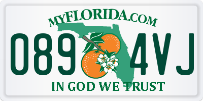 FL license plate 0894VJ